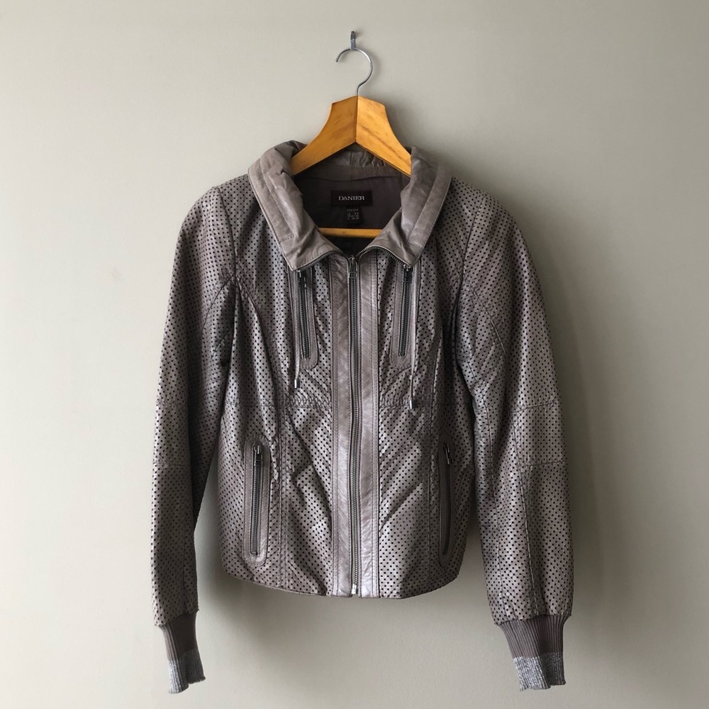 Danier perforated leather moto jacket